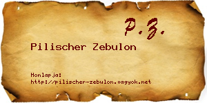 Pilischer Zebulon névjegykártya
